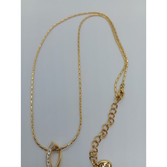 Annaleece 22K GP Swarski Crystal "Enthralled" Pendant 18-20" Chain Necklace - Picture 4 of 6